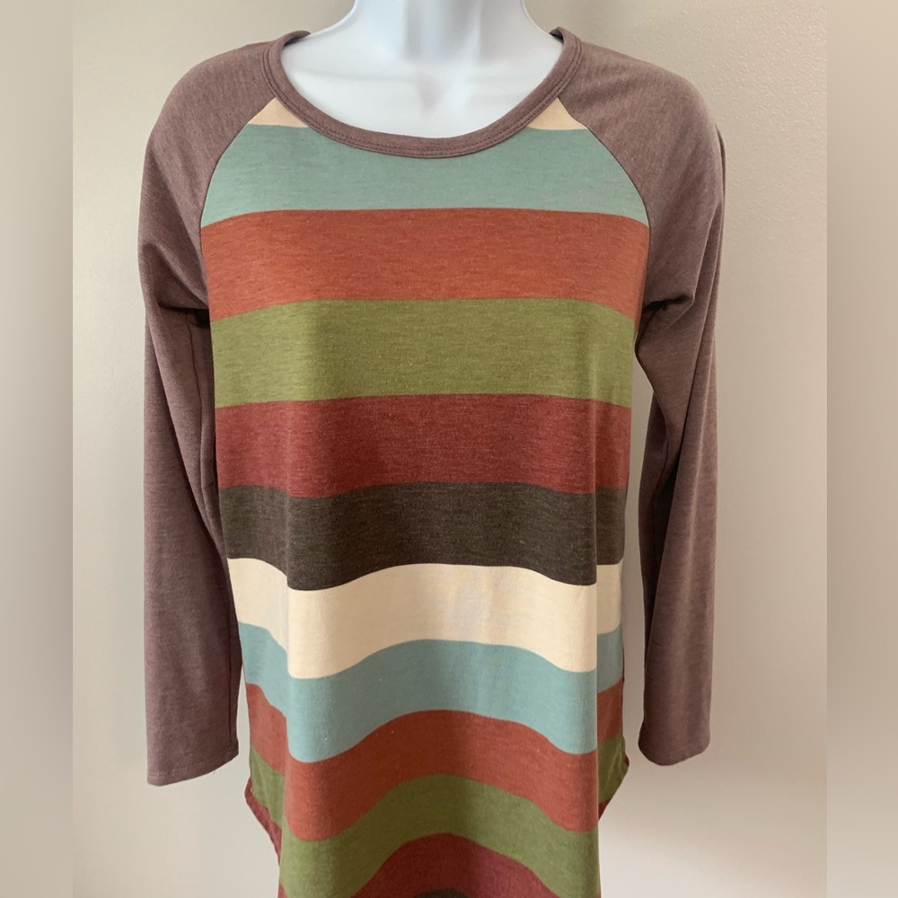 Reb & J Striped Crew Neck Top